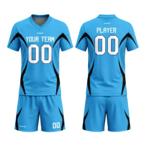 Sky Blue Black Custom Youth Flag Football Jerseys | DEEPSPEED