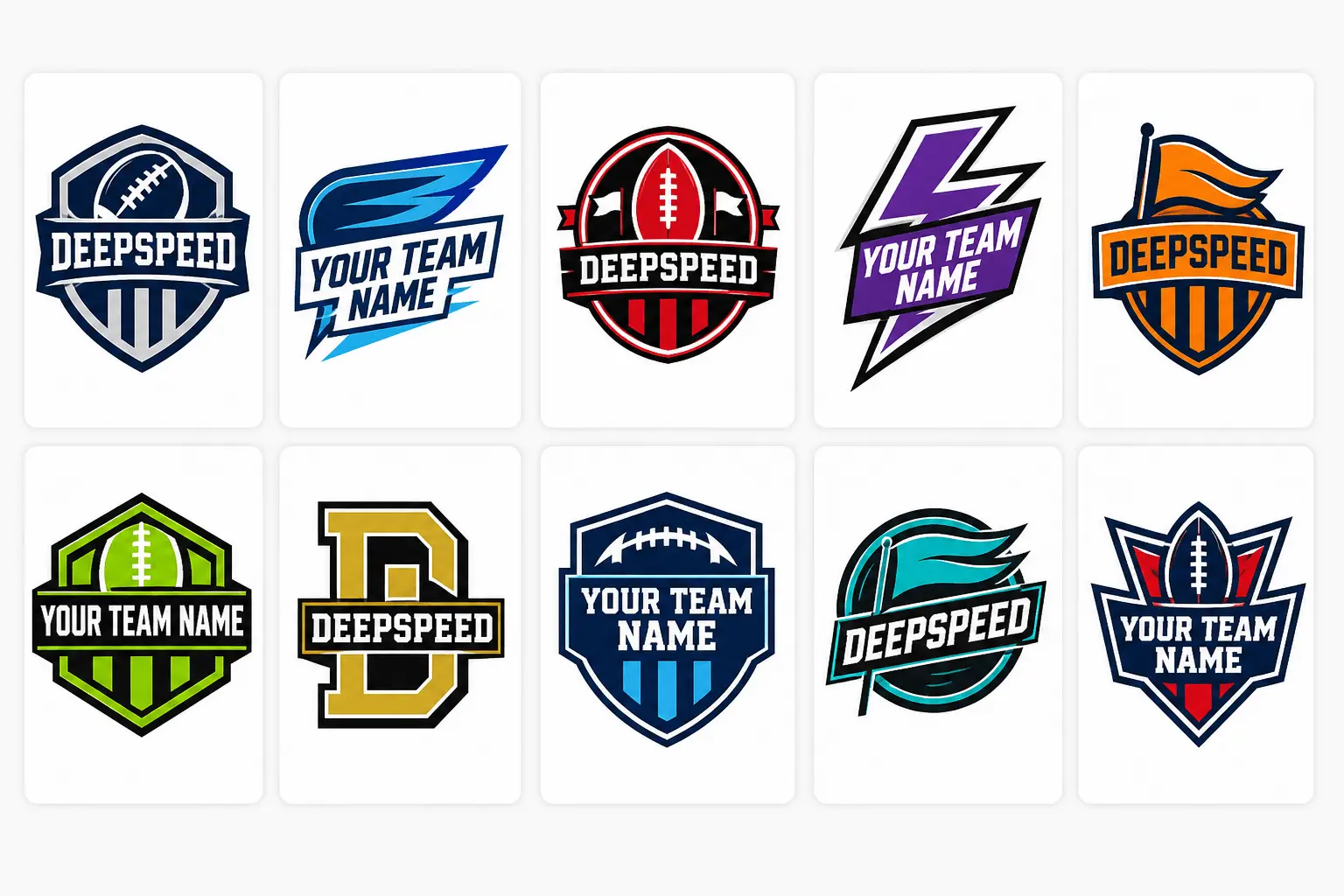 custom flag football team logo