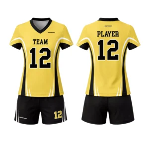 Yellow Black Sublimated Custom Girls Flag Football Jerseys | DEEPSPEED